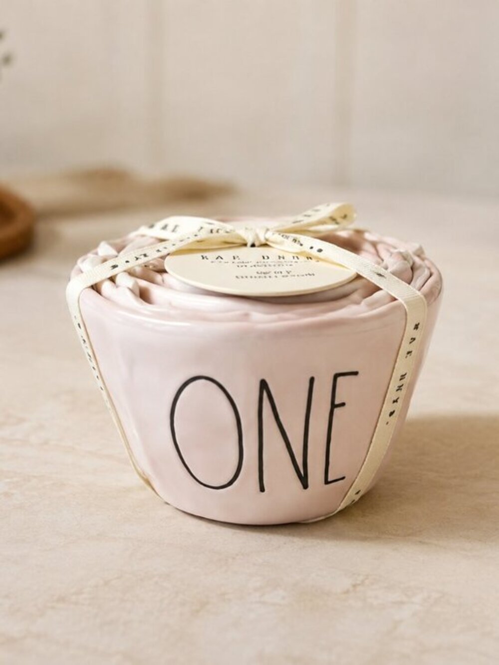 Rae Dunn Blush Pink Ceramic Measuring Cups Set of 4 Artisan NWT